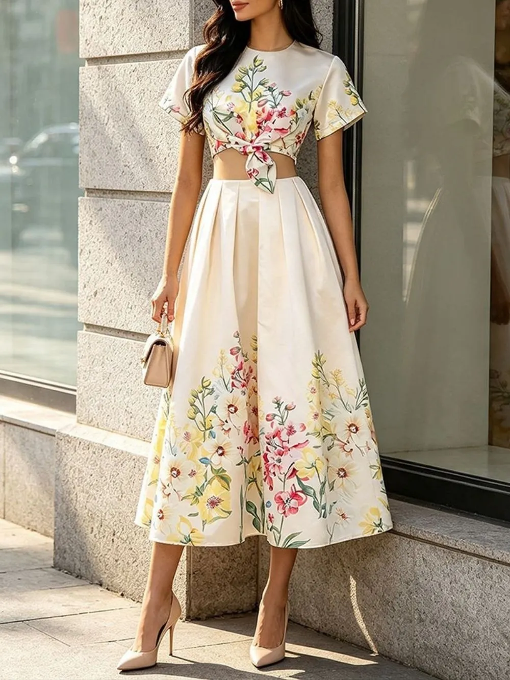 2dbe6eaf3f7cf1ee85f0e250af3e1a88 Marged Floral Two-Piece Set