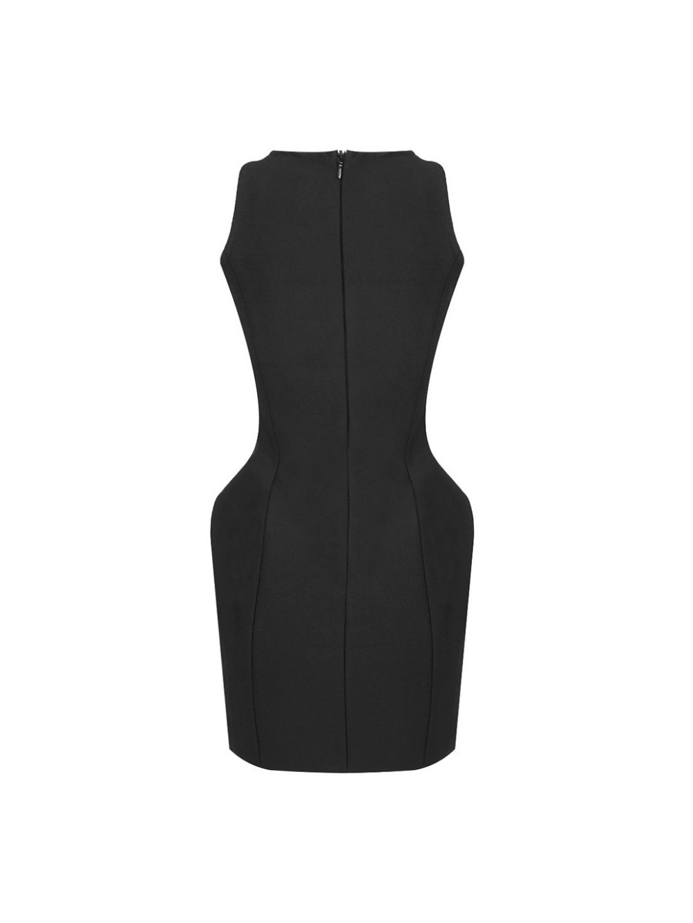 Marlyn Black Sleeveless Flower Bandage Mini Dress - OWNCI Marlyn Black Sleeveless Flower Bandage Mini Dress - OWNCI