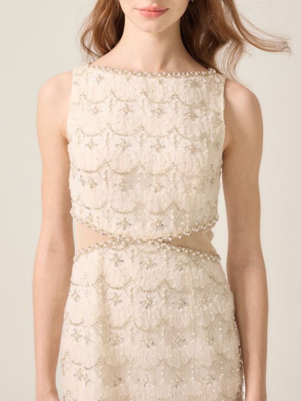 Mariette Sleeveless Beaded Sequin Mini Dress - OWNCI