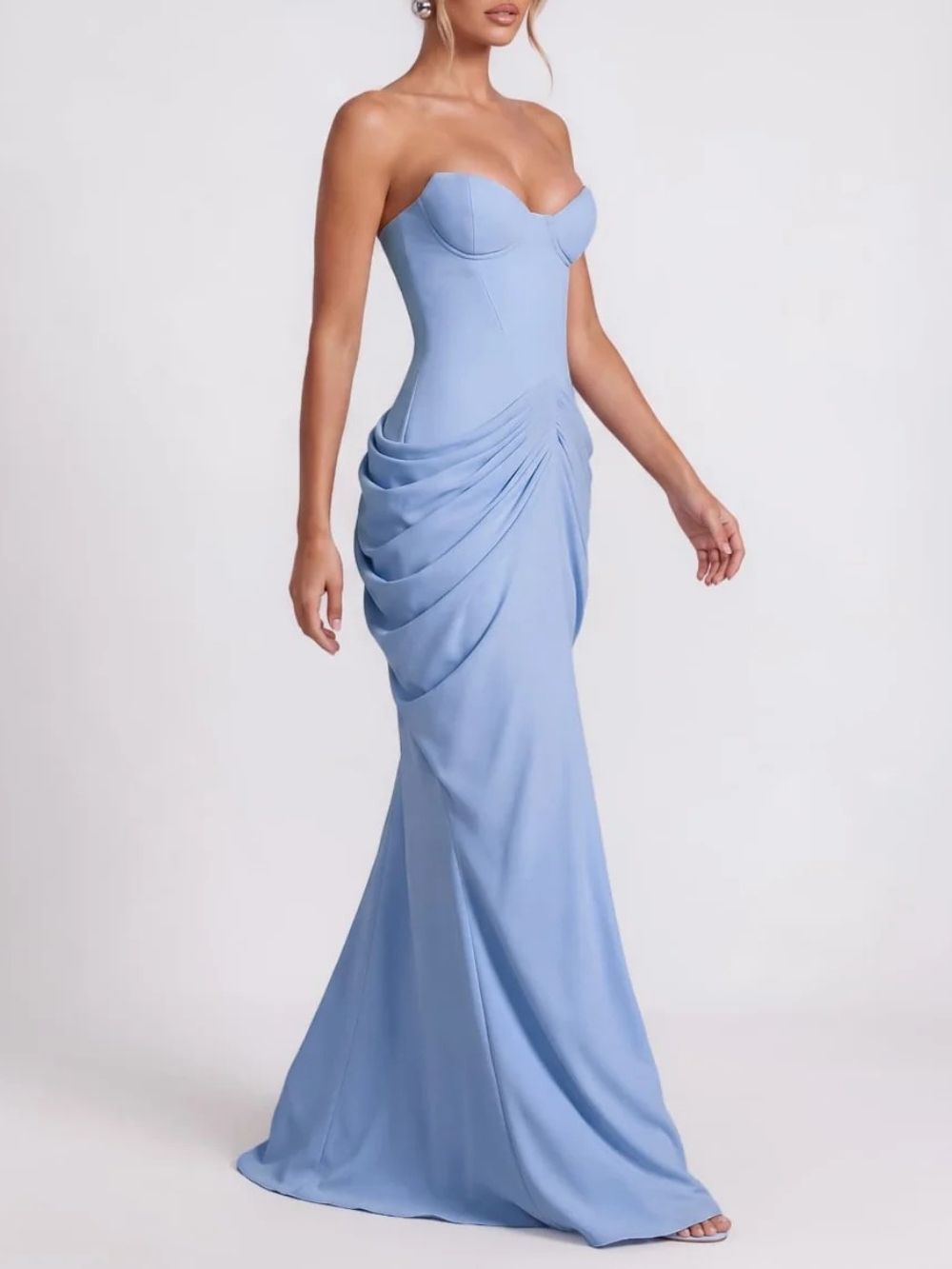 Wensor Strapless Ruched Maxi Dress - OWNCI Wensor Strapless Ruched Maxi Dress - OWNCI