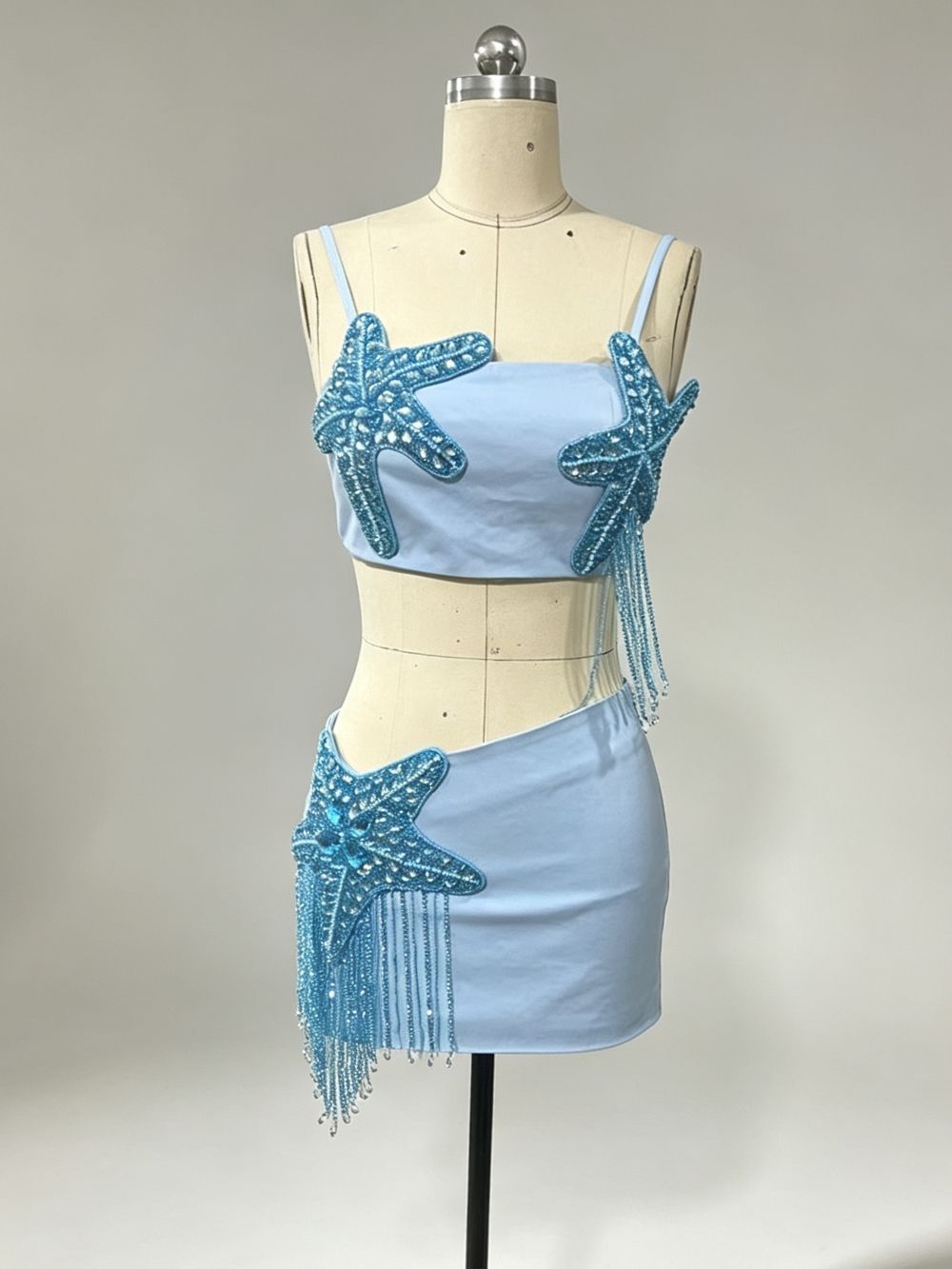 325240b188c31ab39f780afeba7a19f6 Haldric Spaghetti Star Crystal Skirt Set