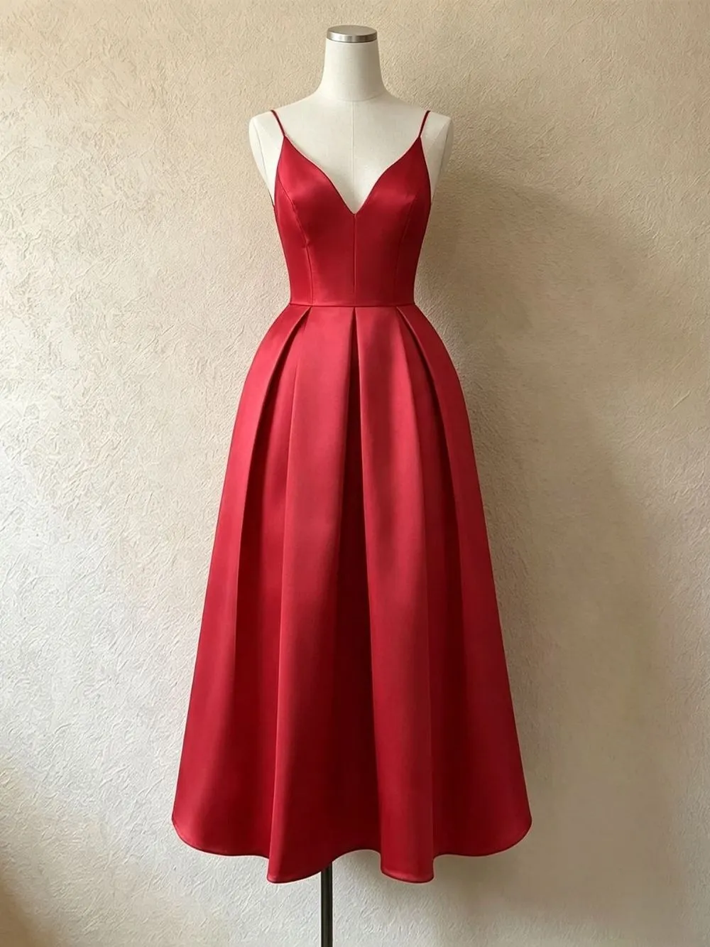 Masa Spaghetti V-Neck Backless Midi Dress - OWNCI