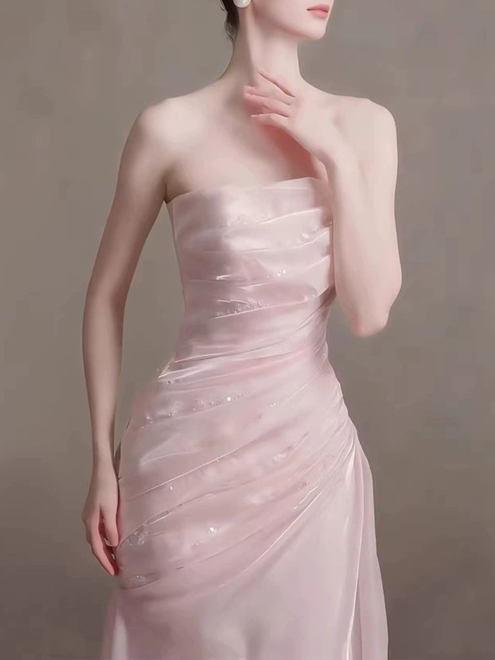 Masashi Pink Strapless Maxi Dress - OWNCI Masashi Pink Strapless Maxi Dress - OWNCI