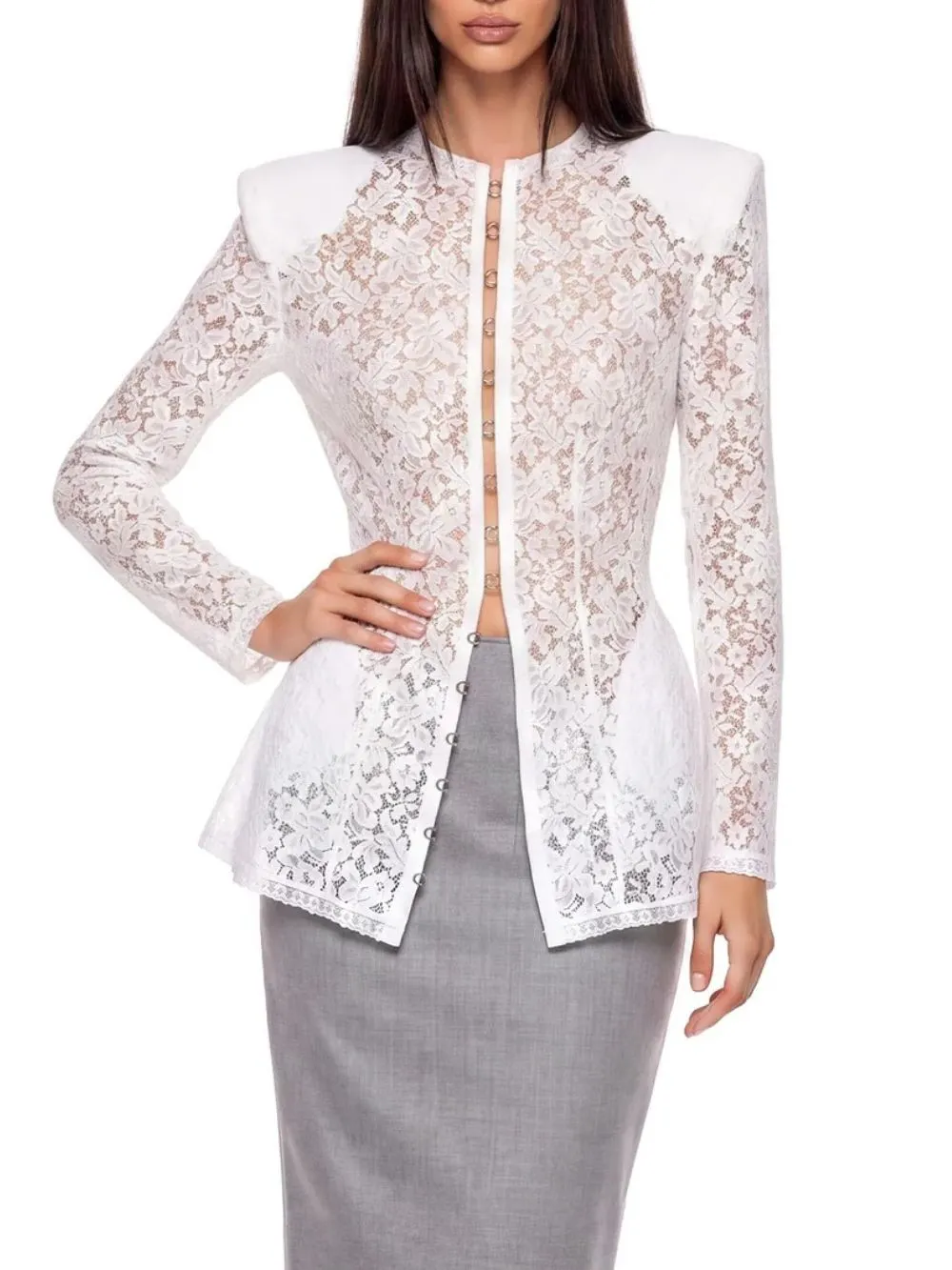 Wyloren Long Sleeve Lace Top - OWNCI