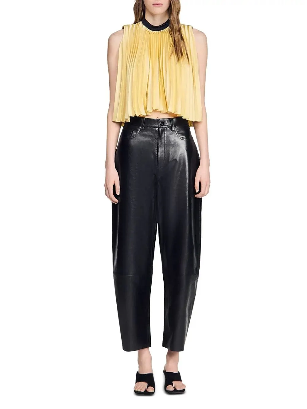 Pleated Tie Back Top - OWNCI Pleated Tie Back Top - OWNCI