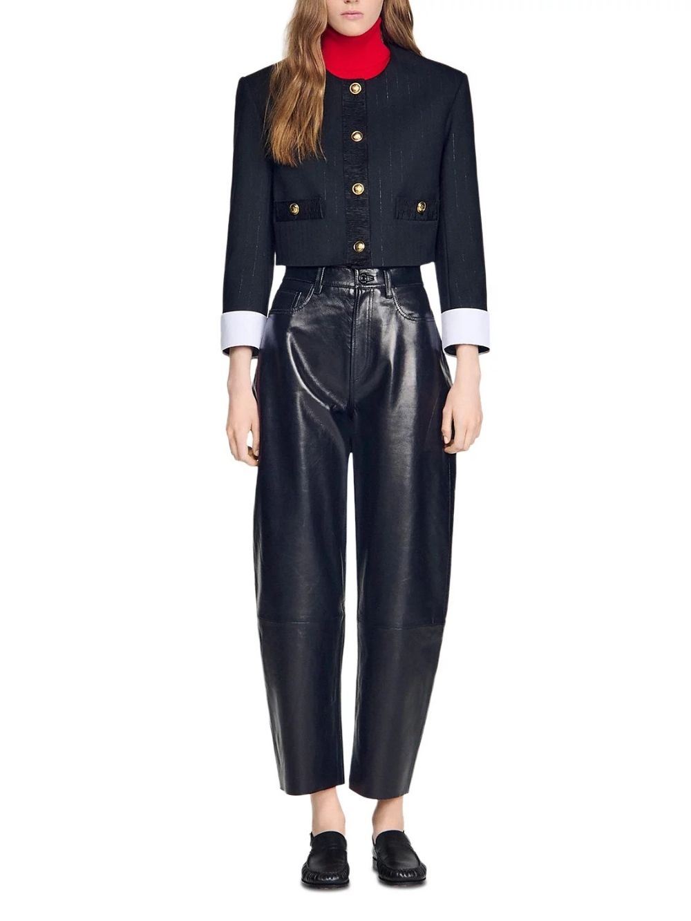 Cropped Stripe Jacket - OWNCI Cropped Stripe Jacket - OWNCI