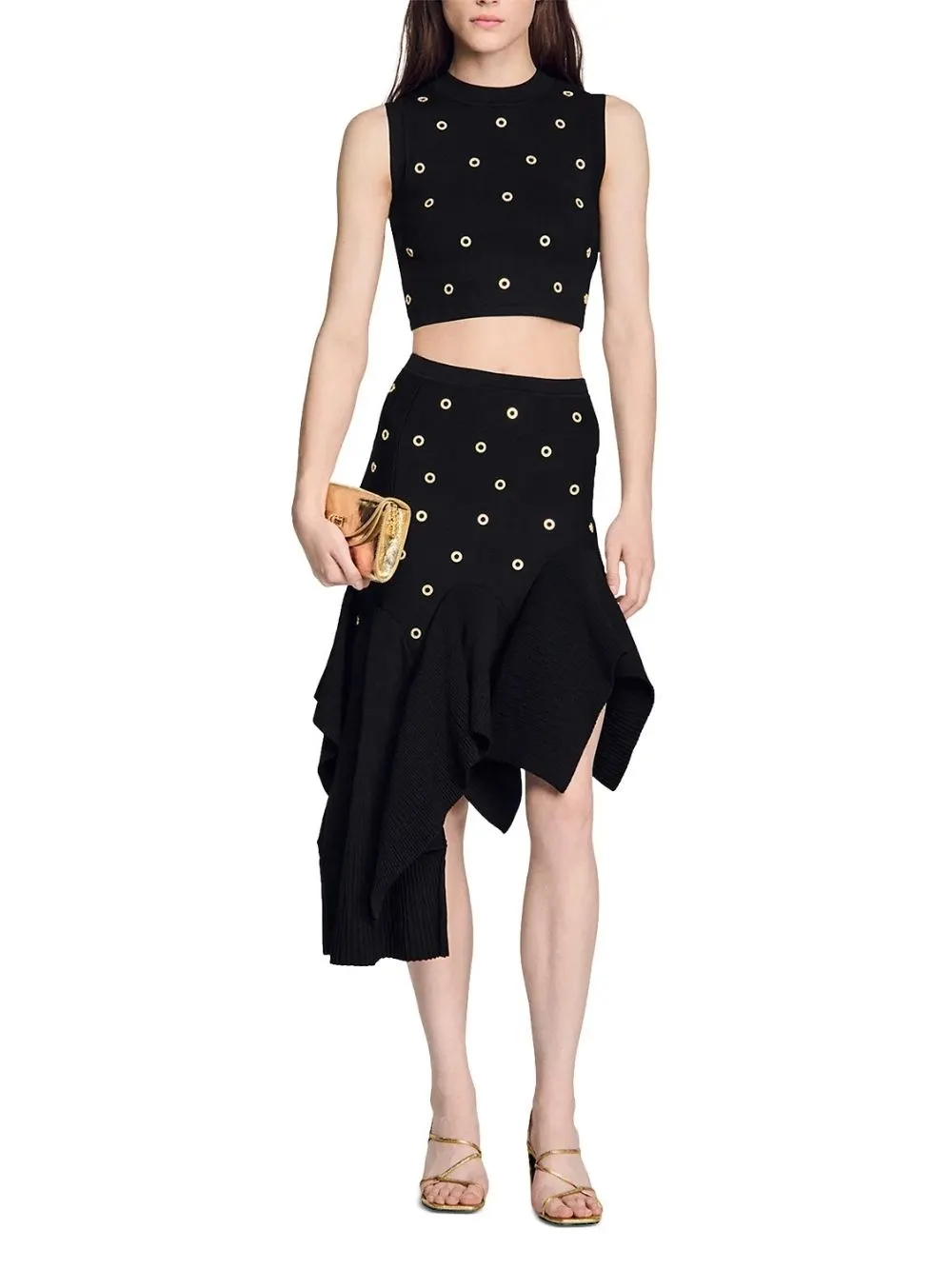 Studded Knit Skirt - OWNCI
