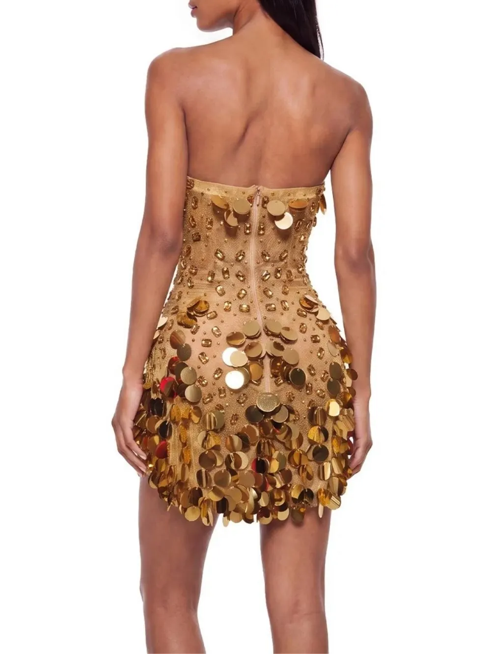 Kynoque Crystal Sequin Mini Dress - OWNCI