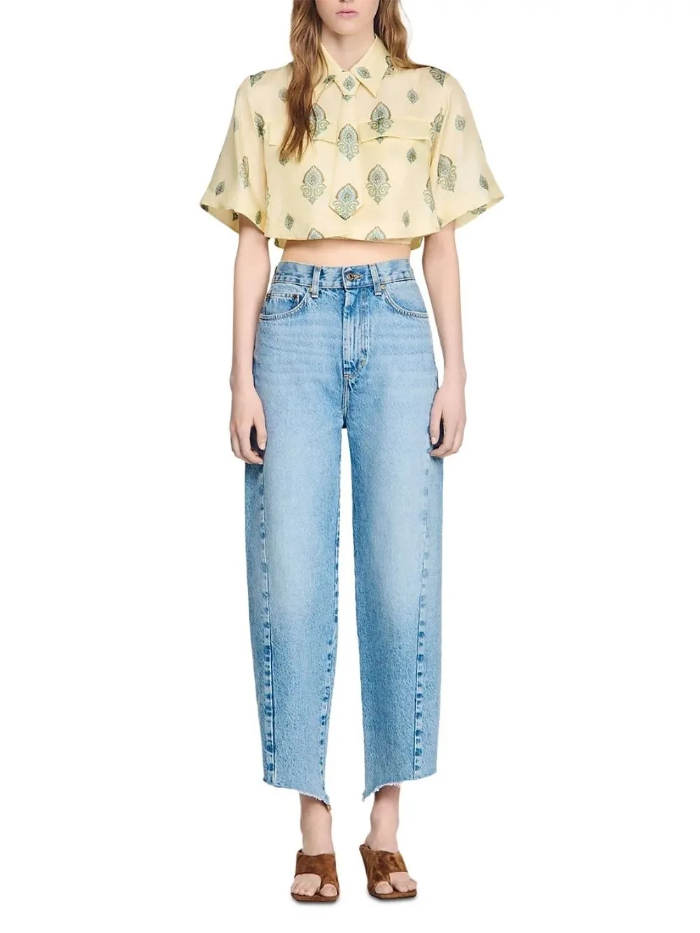 Paisley Print Crop Top - OWNCI Paisley Print Crop Top - OWNCI