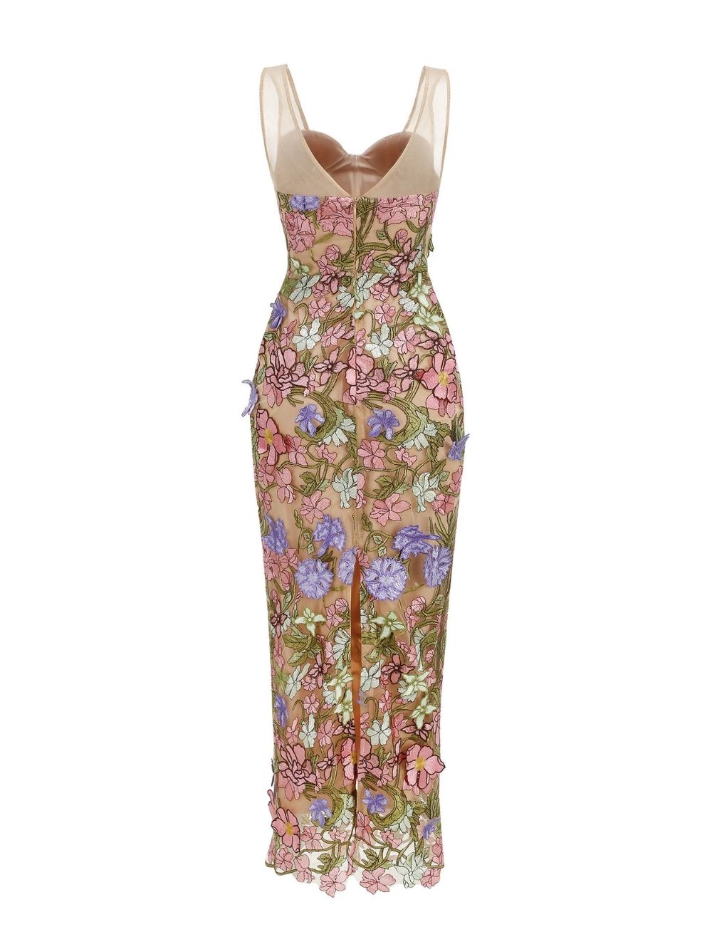Masiela Flower Embroidery Midi Dress - OWNCI Masiela Flower Embroidery Midi Dress - OWNCI