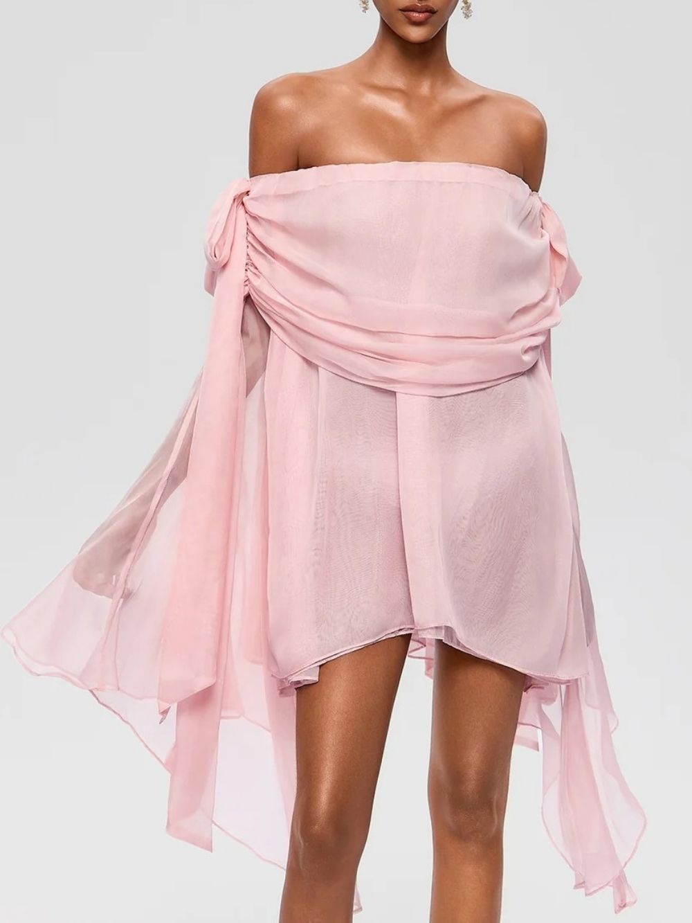 435260eab5aee02e4148ec7f162b934f Raskiel Off Shoulder Ruffle Mini Dress