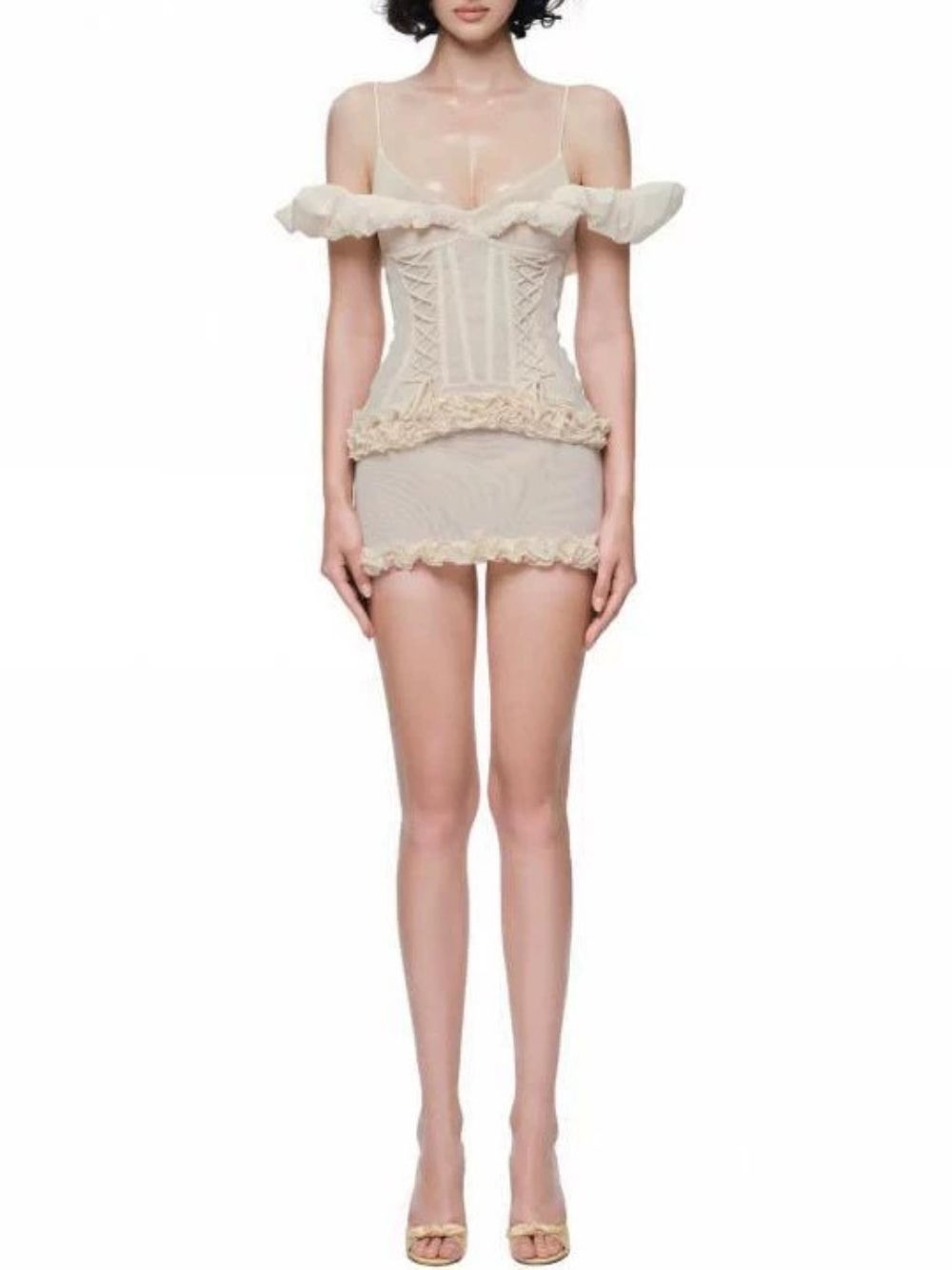 Marylin Spaghetti Ruffle Top - OWNCI Marylin Spaghetti Ruffle Top - OWNCI