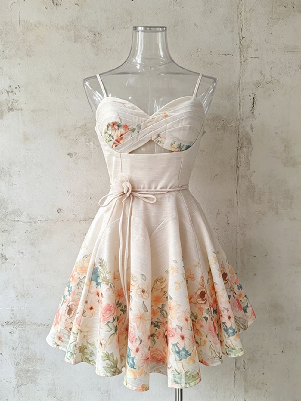 Mardi Spaghetti Floral Mini Dress - OWNCI Mardi Spaghetti Floral Mini Dress - OWNCI