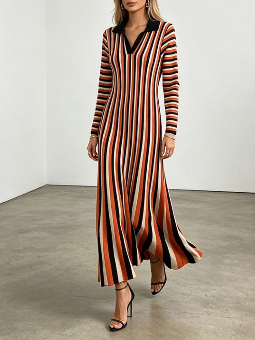 Maram Long Sleeve Knit Maxi Dress - OWNCI Maram Long Sleeve Knit Maxi Dress - OWNCI