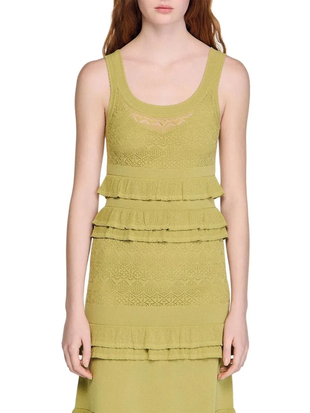 Ruffled Knit Maxi Dress - OWNCI Ruffled Knit Maxi Dress - OWNCI