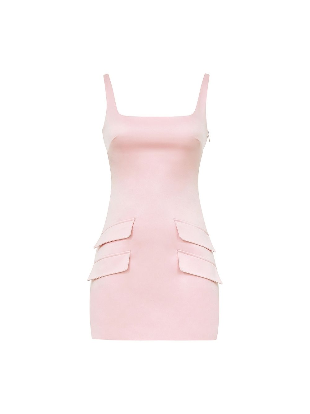 Cosette Sleeveless Satin Cocktail Mini Dress - OWNCI