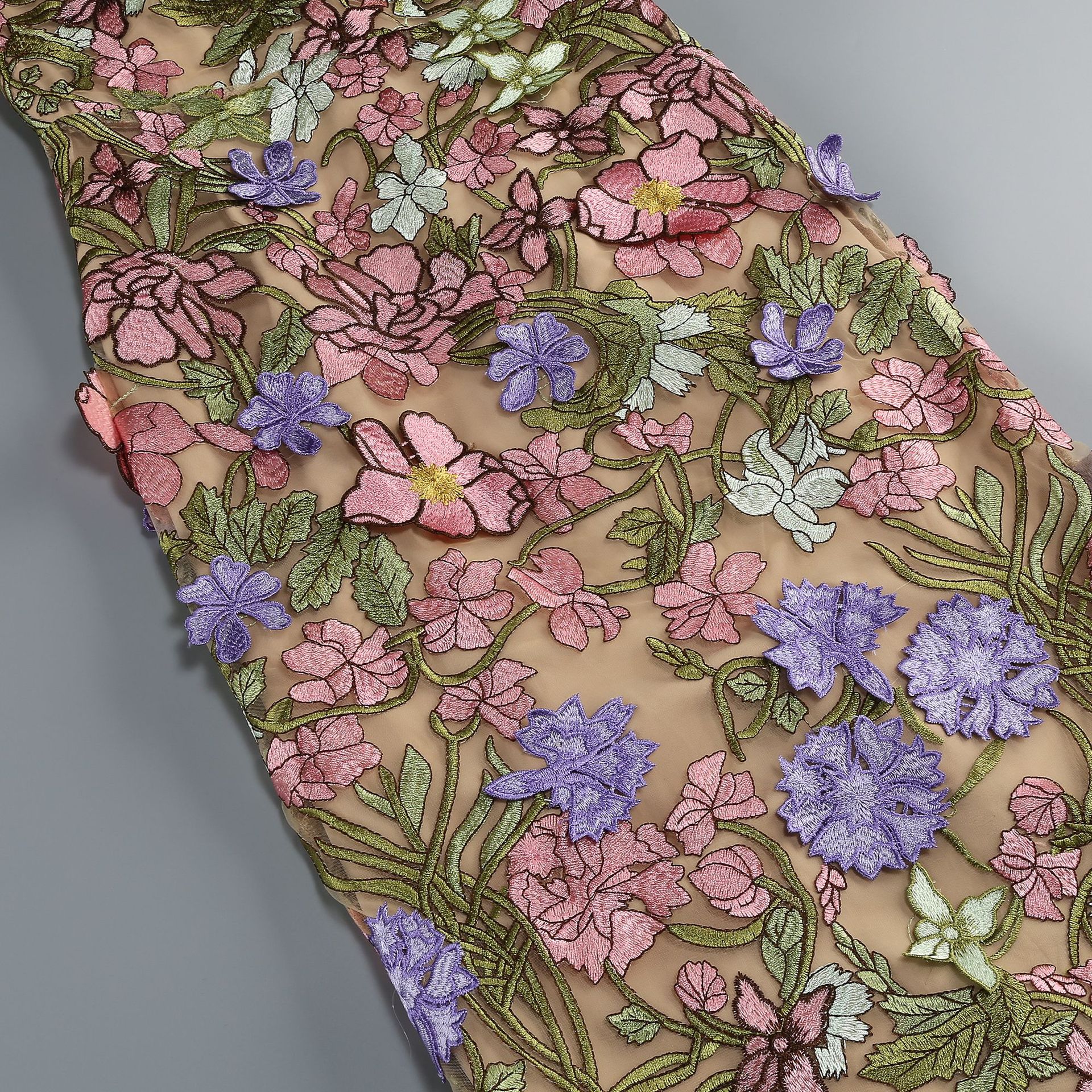 Masiela Flower Embroidery Midi Dress - OWNCI Masiela Flower Embroidery Midi Dress - OWNCI
