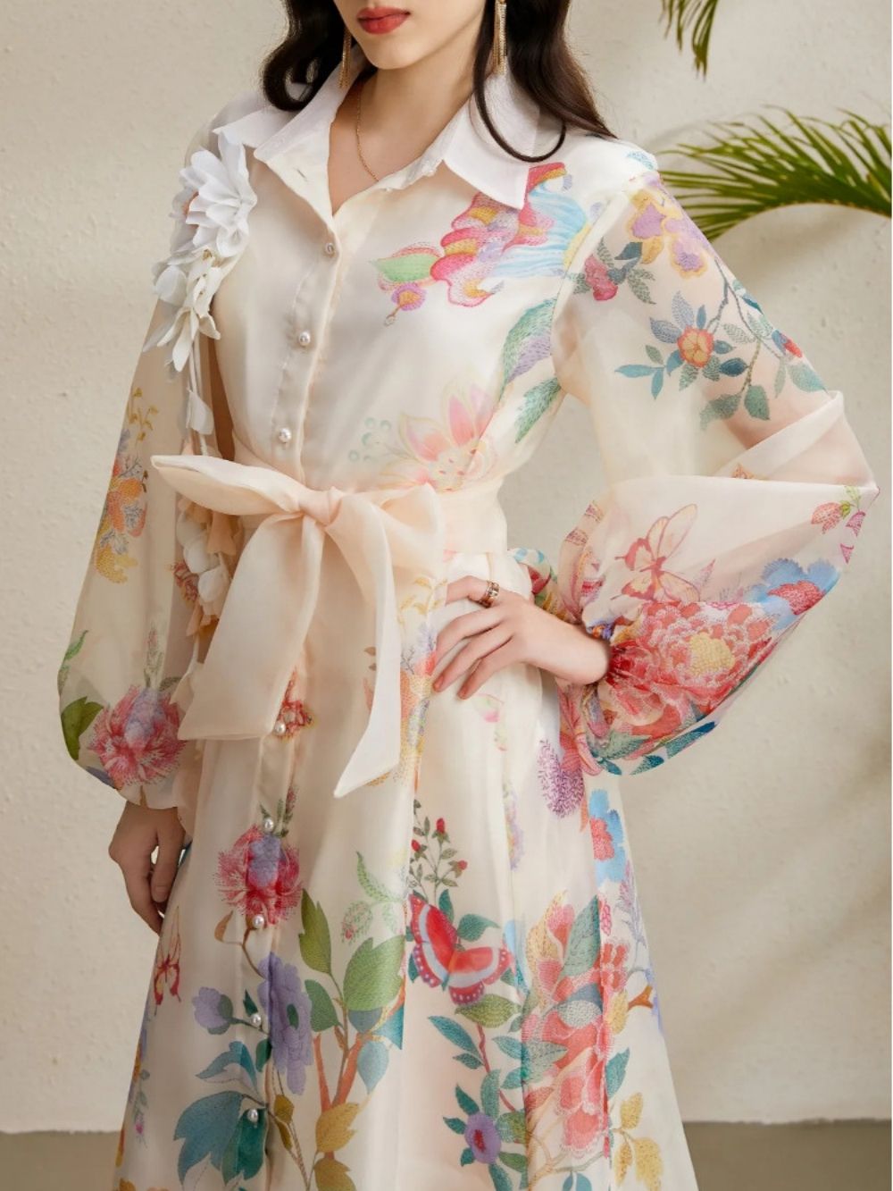 Maru Apricot Printed Maxi Dress - OWNCI Maru Apricot Printed Maxi Dress - OWNCI