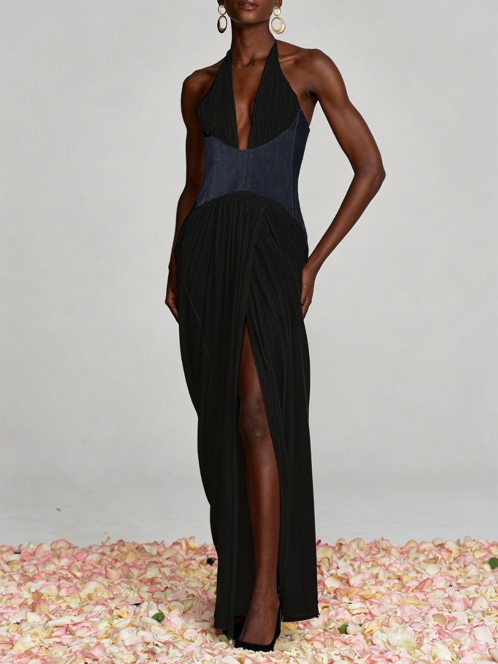 Marti Black Halter Maxi Dress - OWNCI Marti Black Halter Maxi Dress - OWNCI