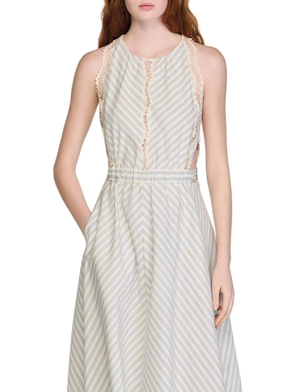 Striped Cotton Maxi Dress - OWNCI Striped Cotton Maxi Dress - OWNCI