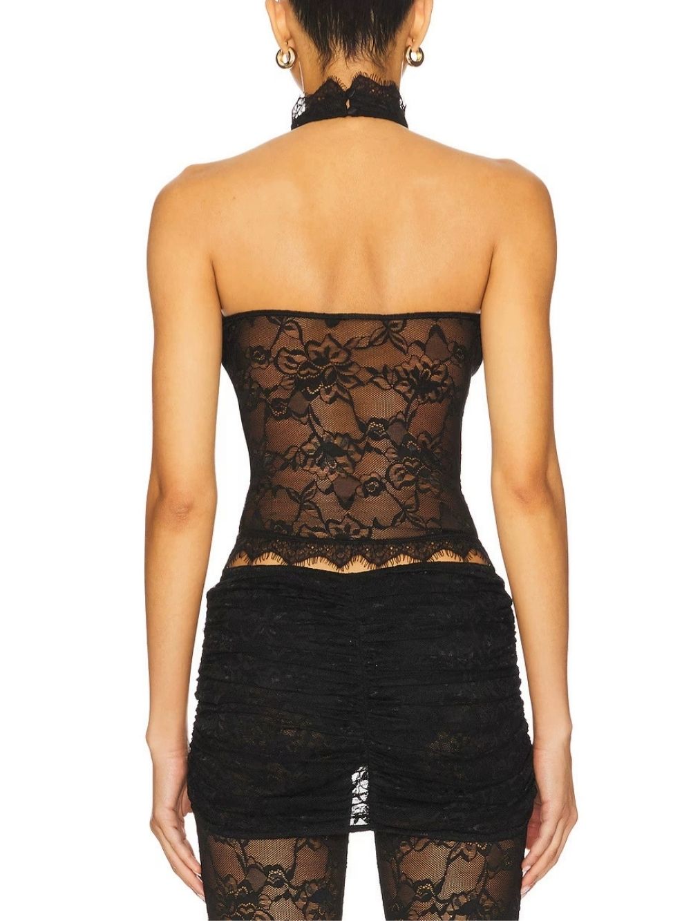 Marbella Black Lace Two-Piece Set