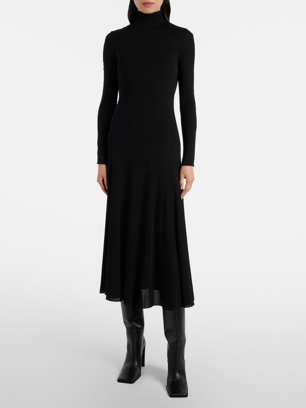 Mariella Black Long Sleeve Maxi Dress - OWNCI
