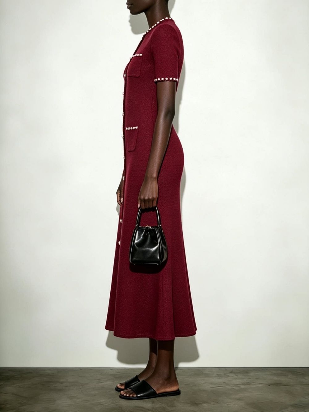 57edc58a1ae1c687a042086708d17bad Marilyn Pearl Knit Midi Dress