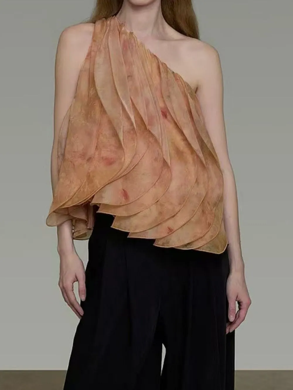 Mariangely One-Shoulder Printed Top - OWNCI Mariangely One-Shoulder Printed Top - OWNCI