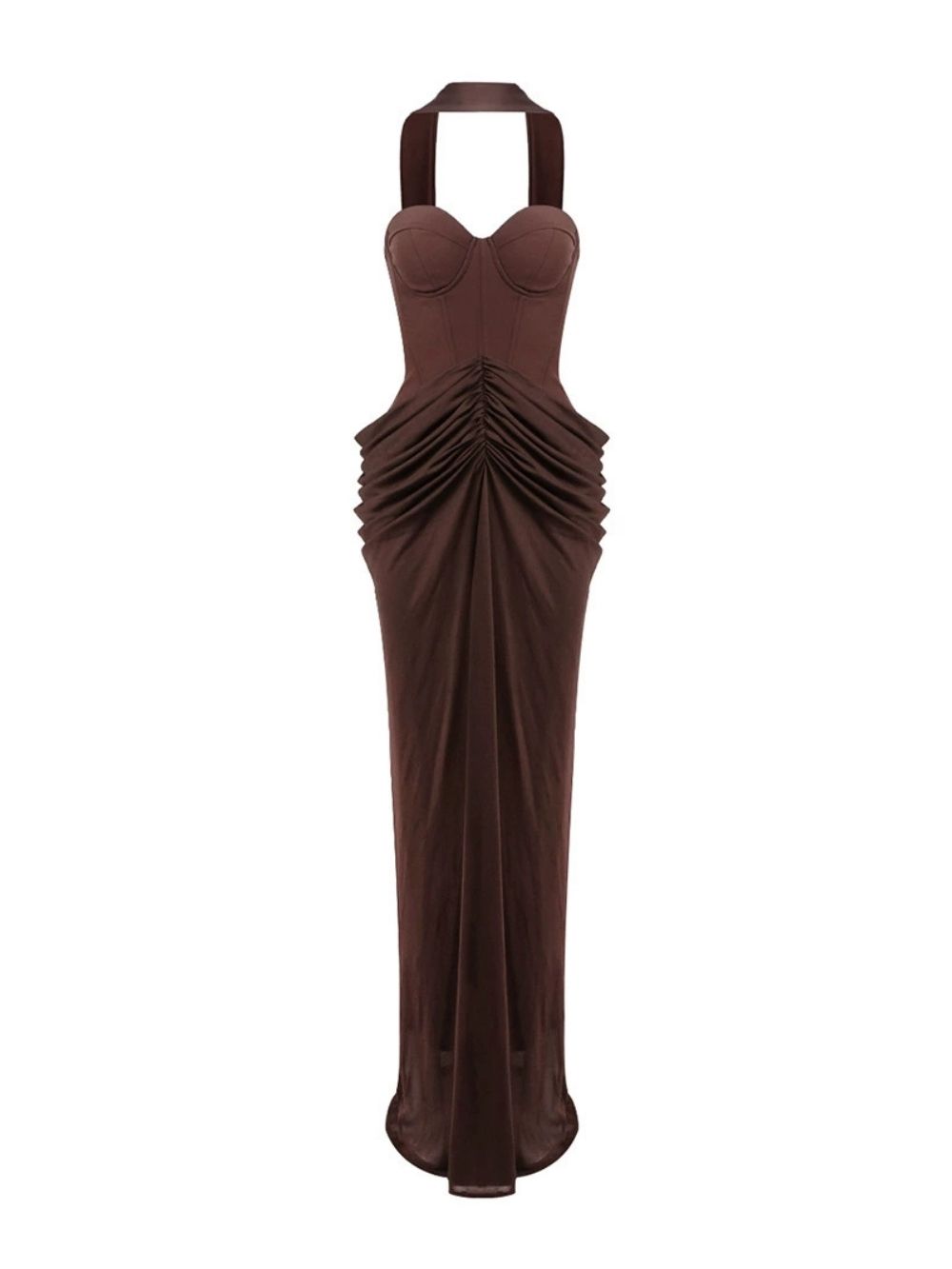 Masami Strapless Ruched Maxi Dress - OWNCI Masami Strapless Ruched Maxi Dress - OWNCI