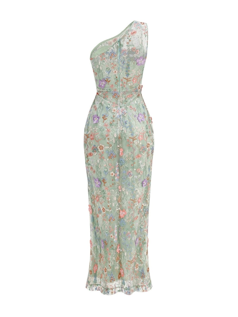 Margot Green One-Shoulder Floral Maxi Dress - OWNCI Margot Green One-Shoulder Floral Maxi Dress - OWNCI