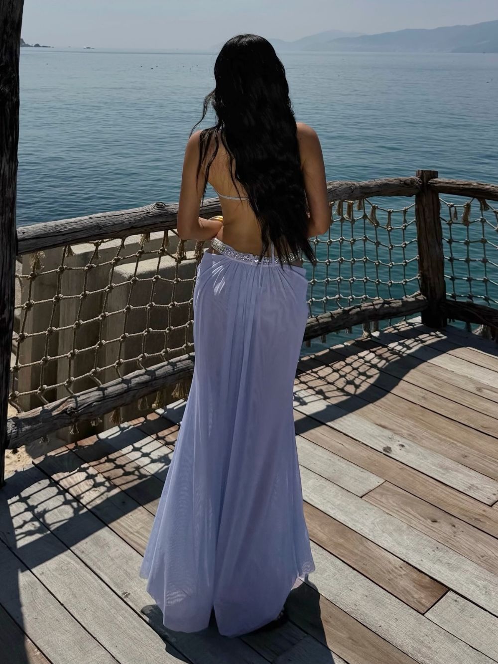 Marni Blue Halter Diamante Maxi Dress - OWNCI Marni Blue Halter Diamante Maxi Dress - OWNCI