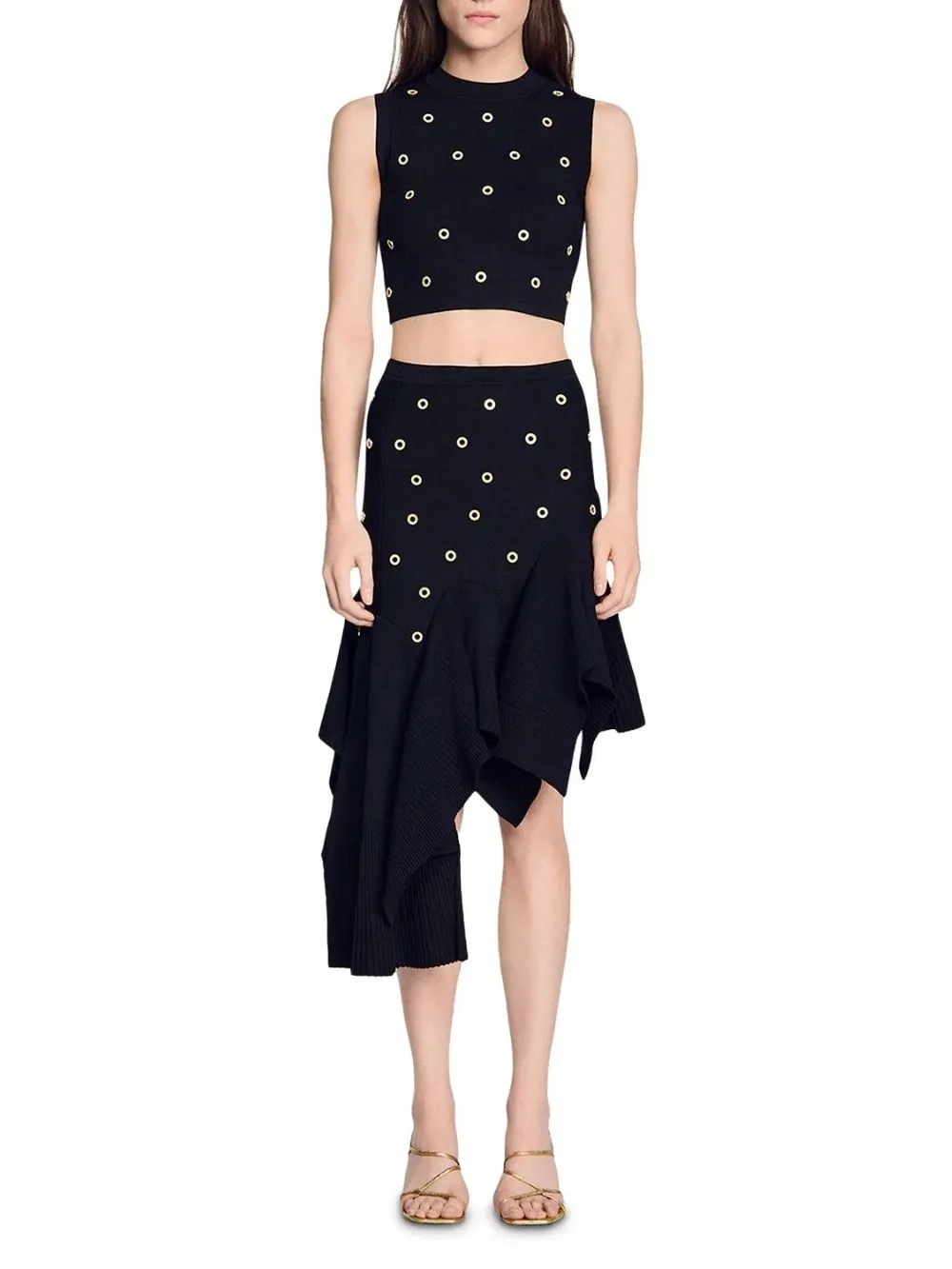 Studded Knit Skirt - OWNCI