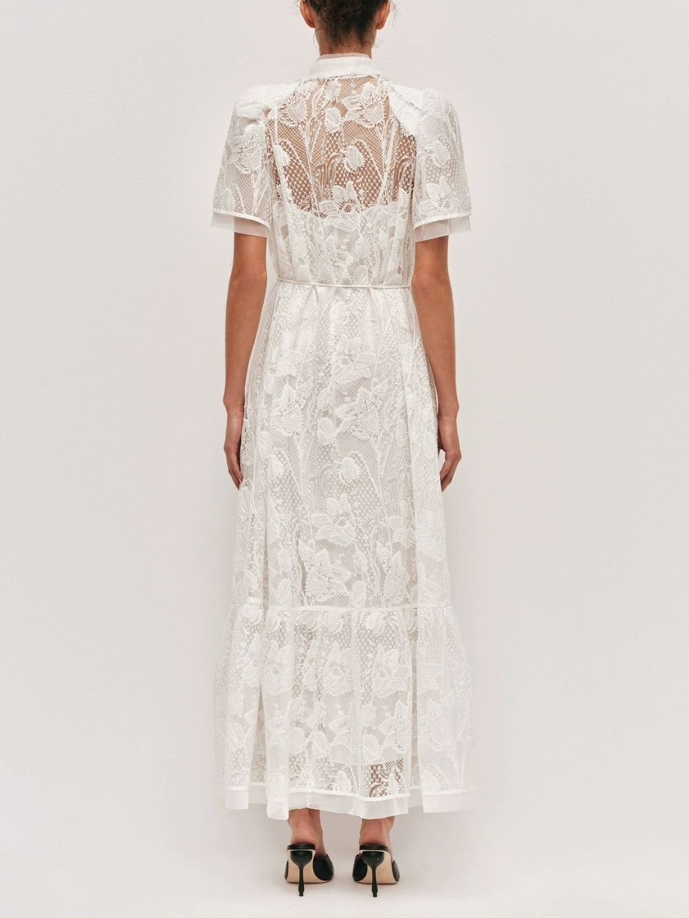 Masayo White Lace Maxi Dress - OWNCI