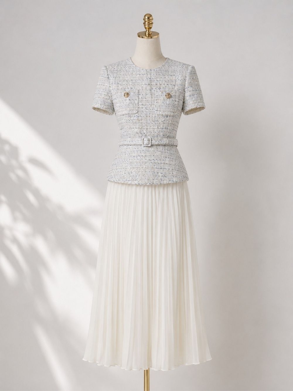 Marwa Pleated Midi Dress - OWNCI Marwa Pleated Midi Dress - OWNCI