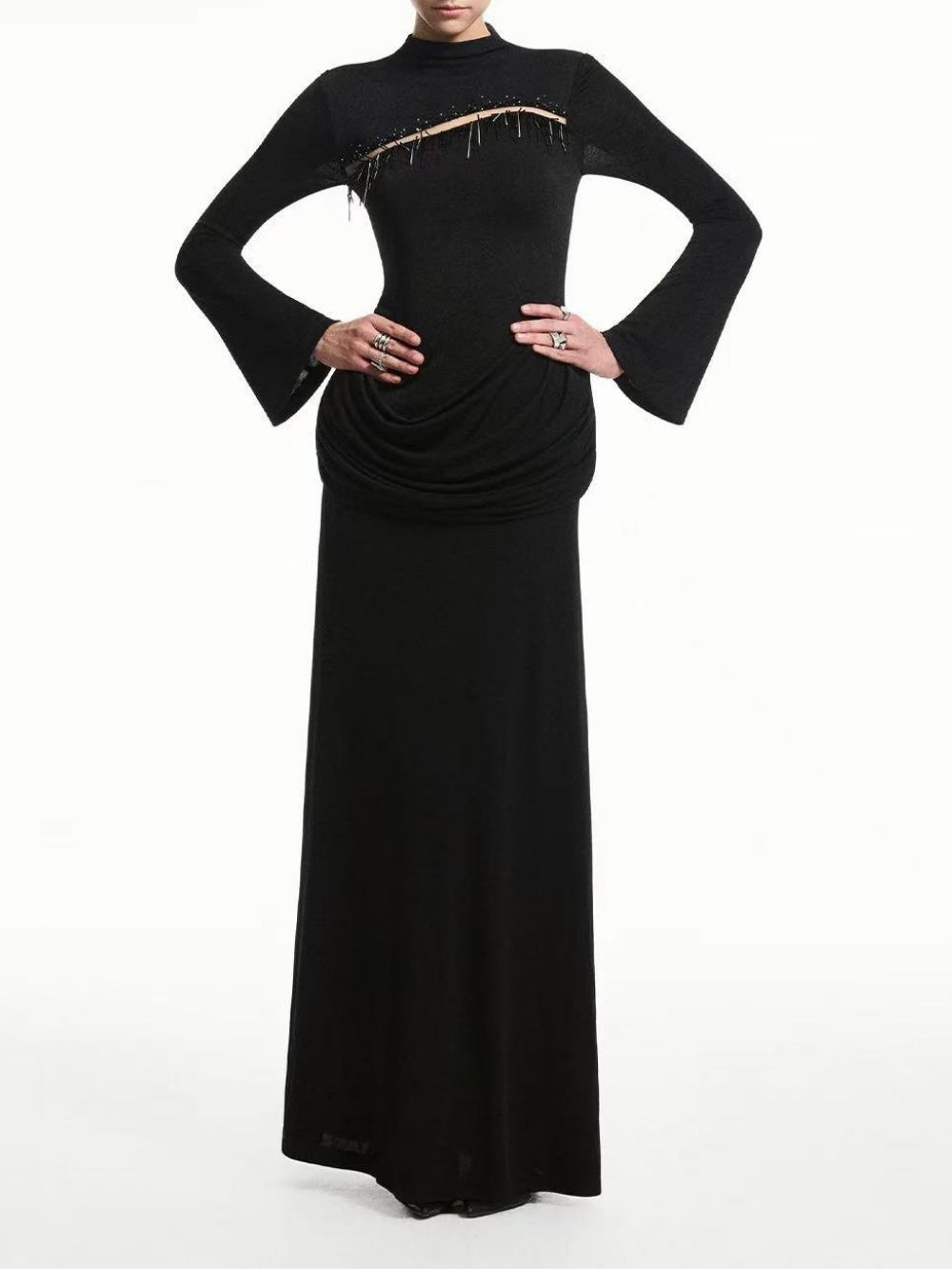 Marva Long Sleeve Ruched Maxi Dress - OWNCI Marva Long Sleeve Ruched Maxi Dress - OWNCI