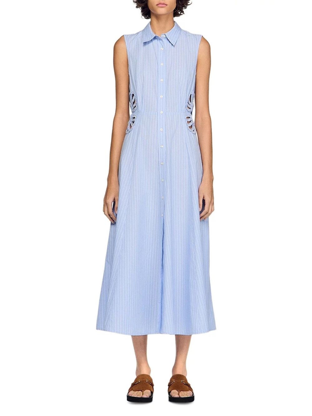 Striped Cotton Maxi Dress - OWNCI Striped Cotton Maxi Dress - OWNCI