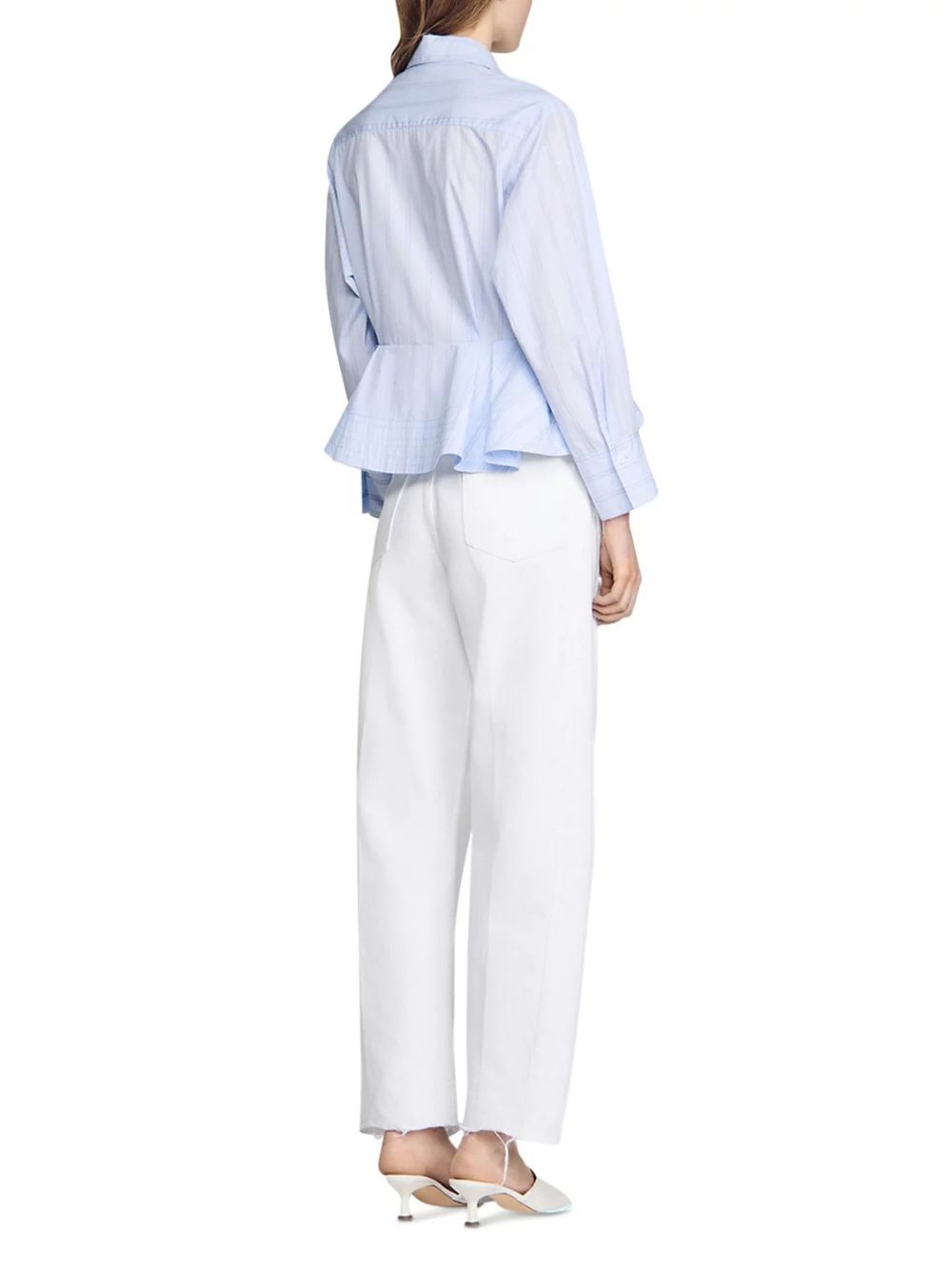 Striped Peplum Shirt - OWNCI Striped Peplum Shirt - OWNCI