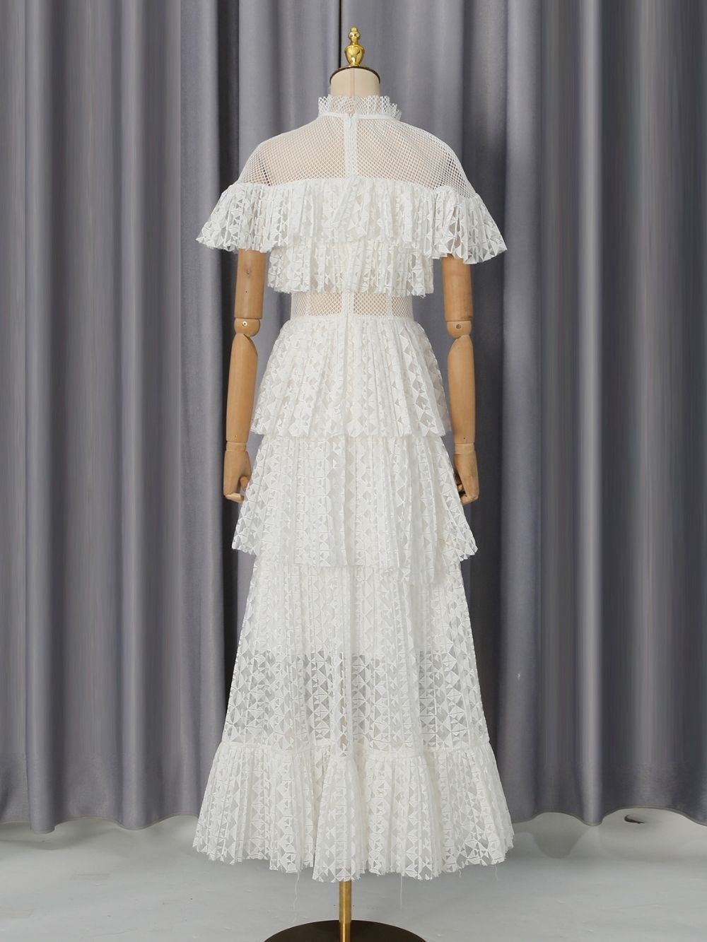 Marylin White Layered Maxi Dress - OWNCI Marylin White Layered Maxi Dress - OWNCI