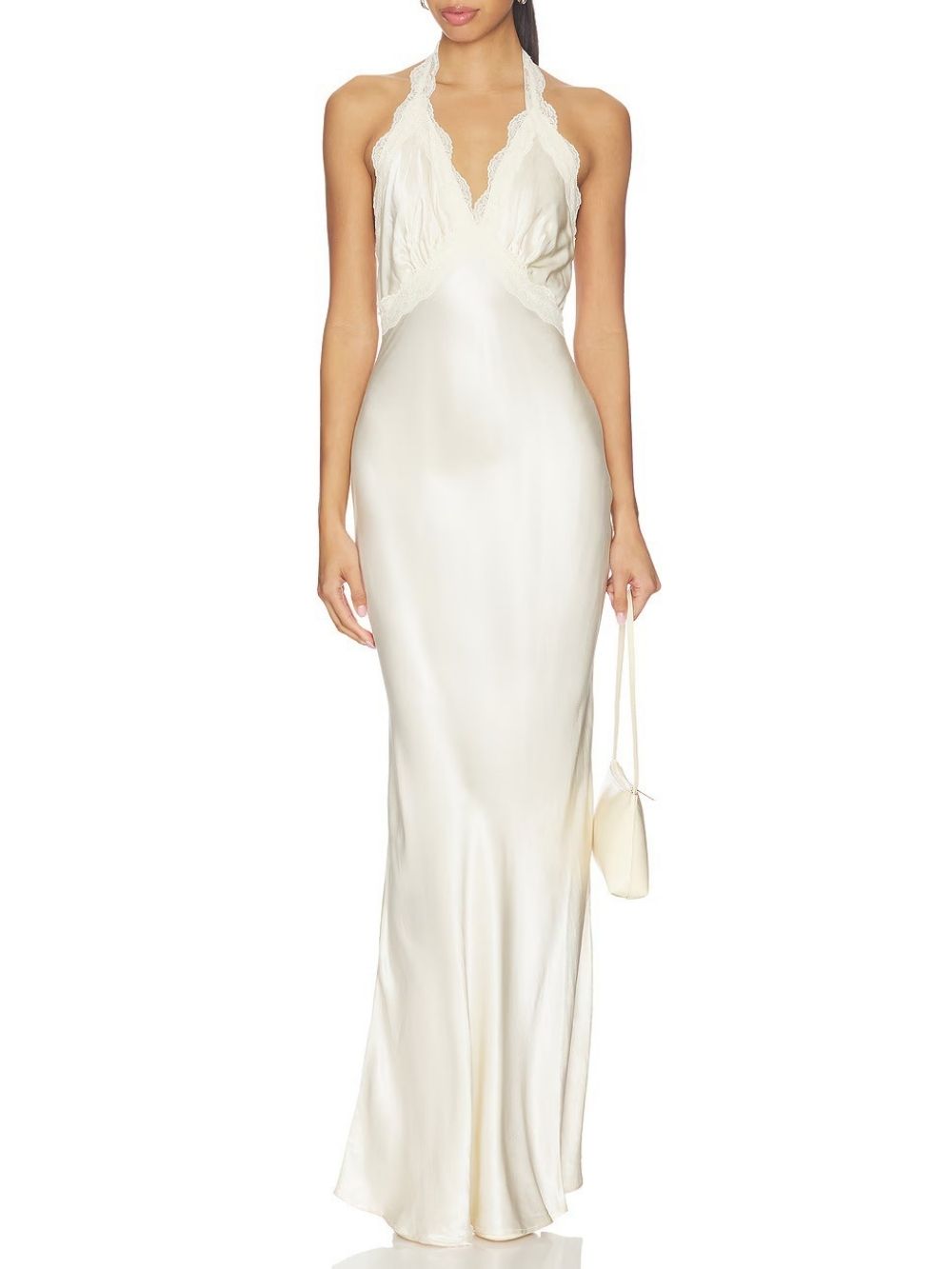 Maricruz White Halter Maxi Dress - OWNCI