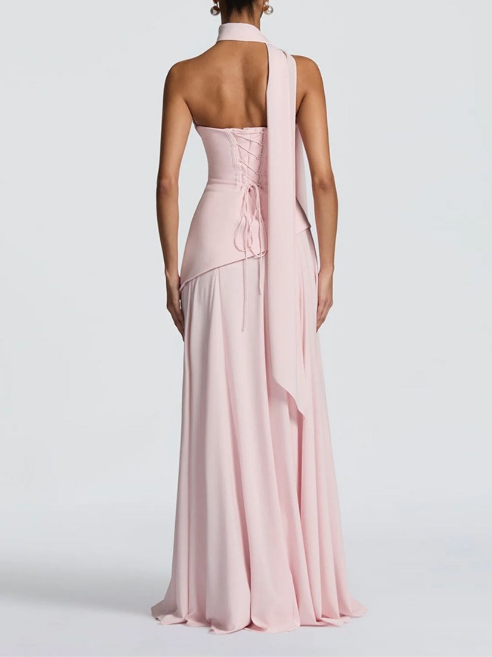 Materia Pink Strapless Maxi Dress - OWNCI