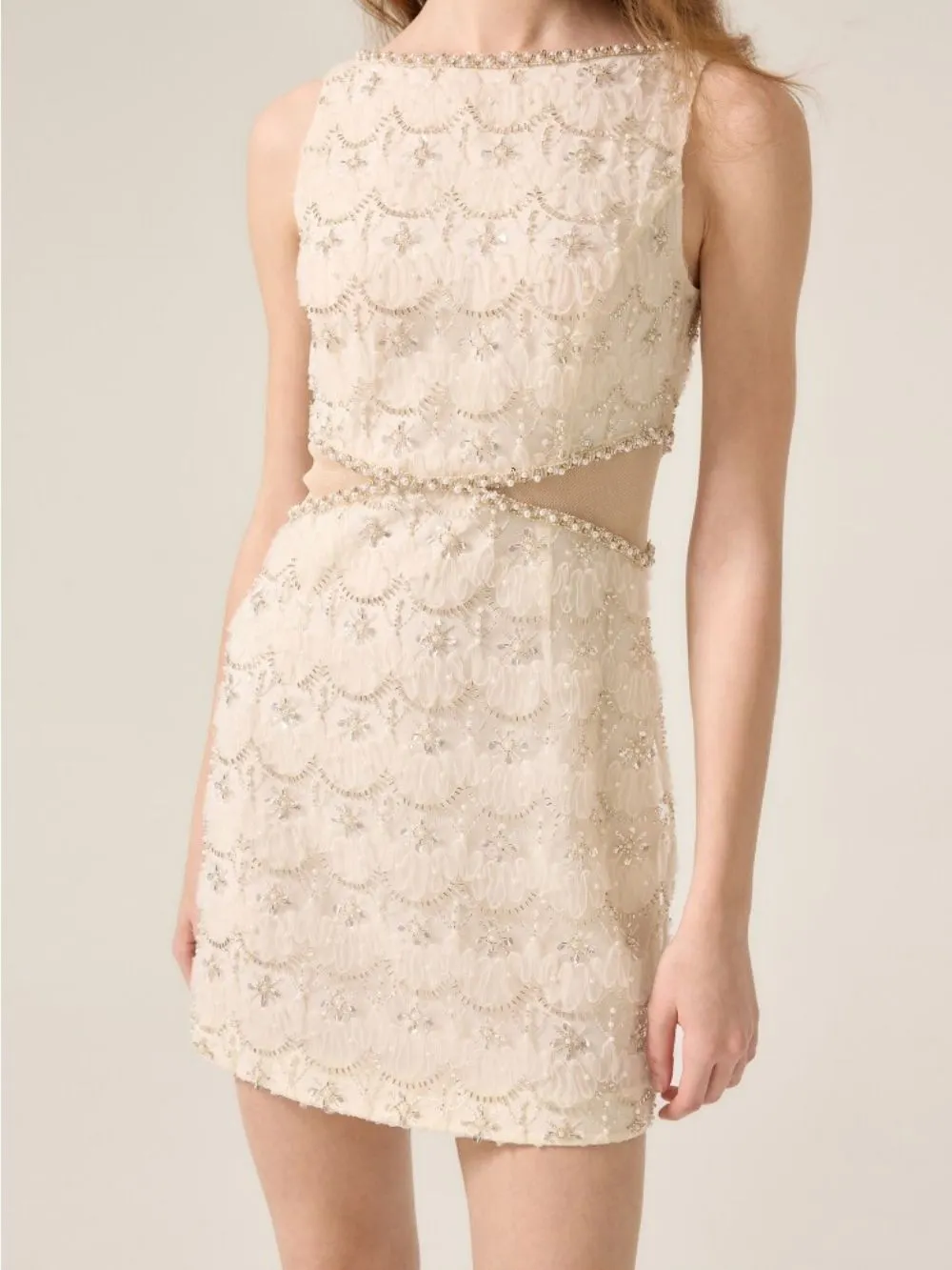 Mariette Sleeveless Beaded Sequin Mini Dress - OWNCI Mariette Sleeveless Beaded Sequin Mini Dress - OWNCI