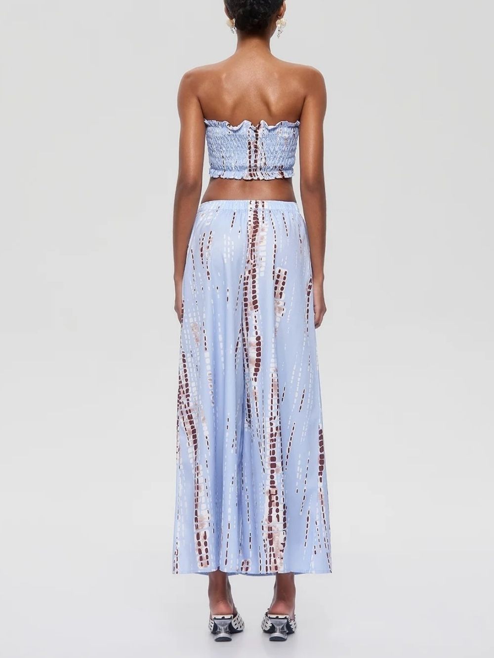 Gada Strapless Ruched Pants Set - OWNCI