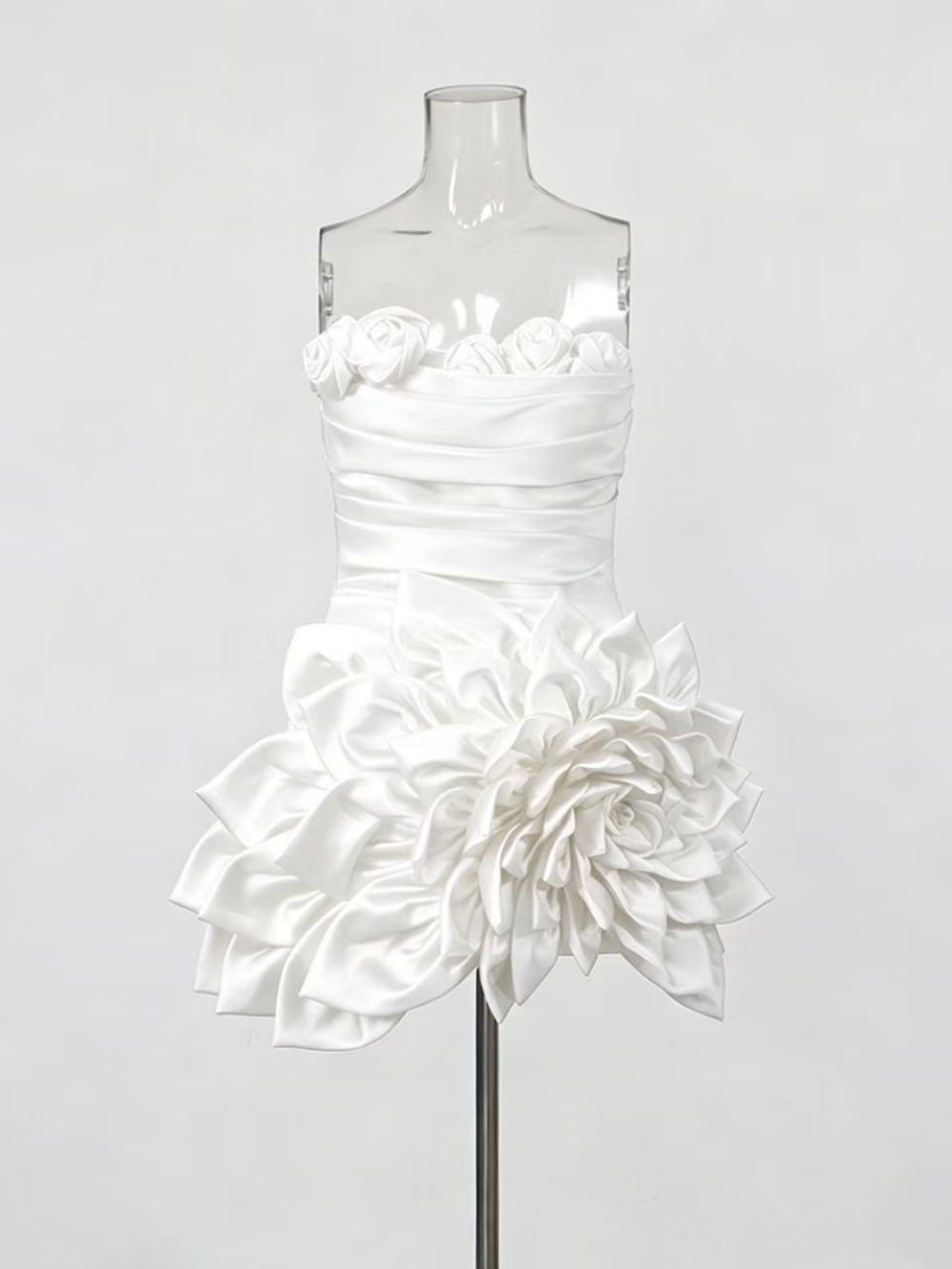 Gormex Strapless Flower Mini Dress - OWNCI Gormex Strapless Flower Mini Dress - OWNCI