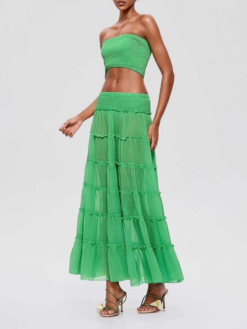 7253249350eae3199ee74d82a64e8ef7 Fusca Strapless Tiered Skirt Set