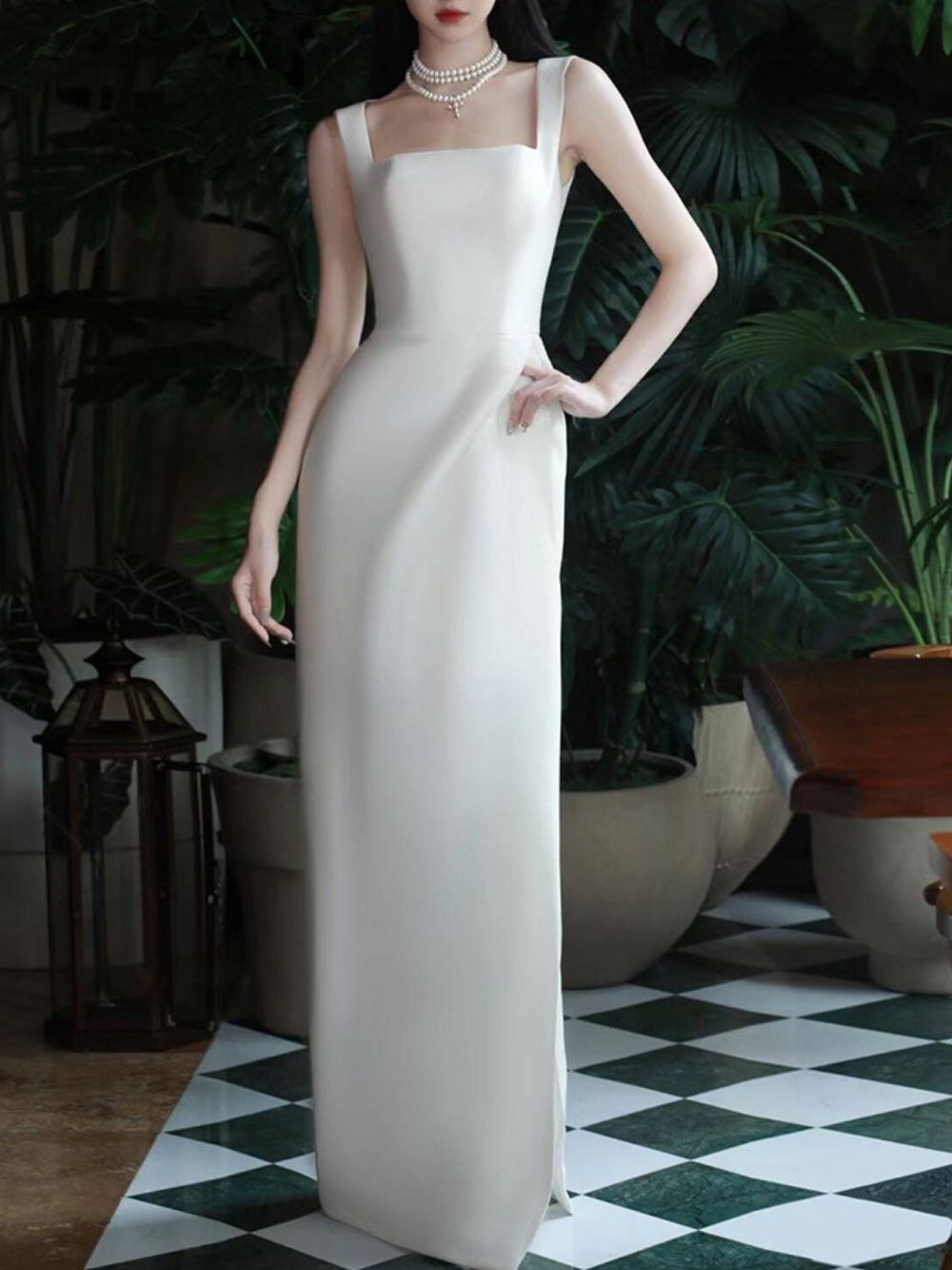 Maribel White Strappy Maxi Dress - OWNCI