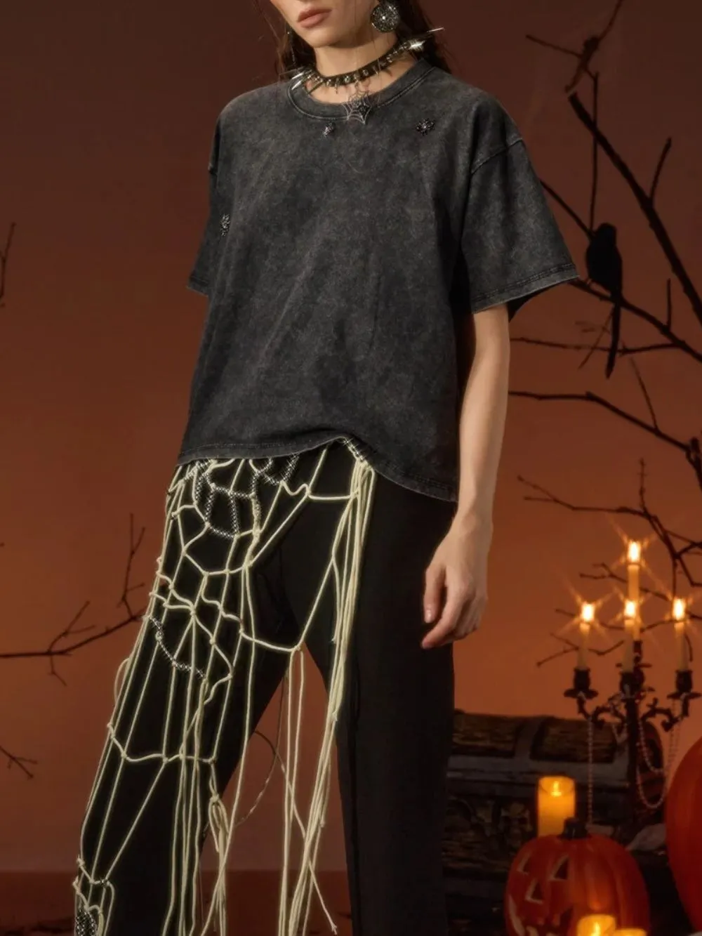 Burelle Short Sleeve Cobweb Top - OWNCI