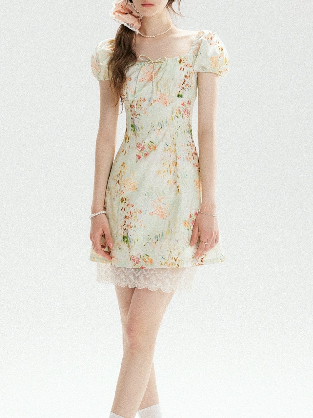 Marta Green Printed Mini Dress - OWNCI Marta Green Printed Mini Dress - OWNCI