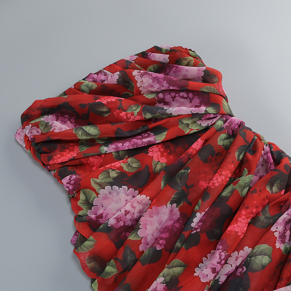 Marianne Strapless Floral Ruched Maxi Dress - OWNCI