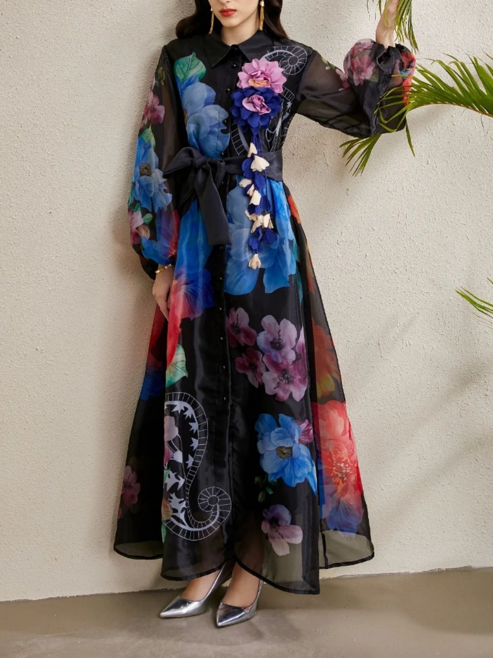 Maru Black Printed Maxi Dress - OWNCI Maru Black Printed Maxi Dress - OWNCI