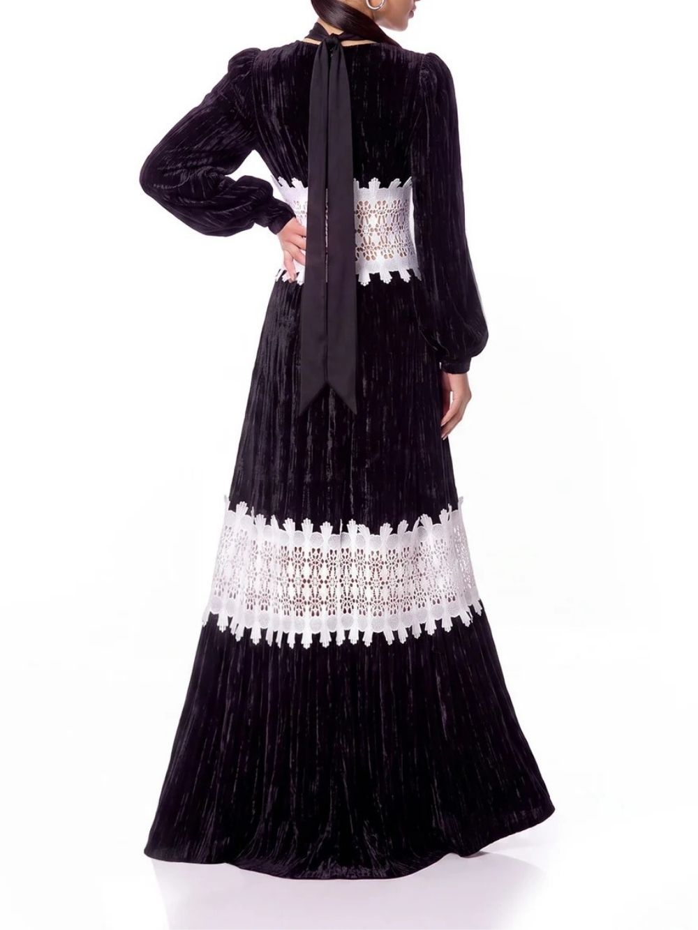 Iskoren V Neck Velvet Maxi Dress - OWNCI